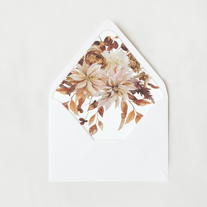 Autumn Floral Liner | Set of 25 Euro Envelope Liners