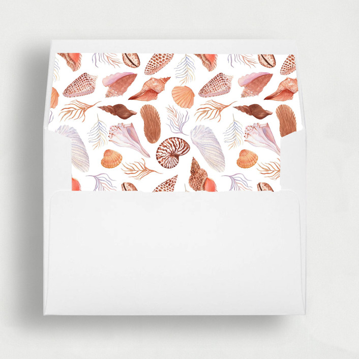 Neutral Seashell Liner | Set of 25 Square Envelope Liners