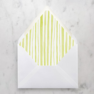 This is a green wedding envelopes by Design by Laney called a7 envelope liners chartreuse green stripes (set of 10) in standard