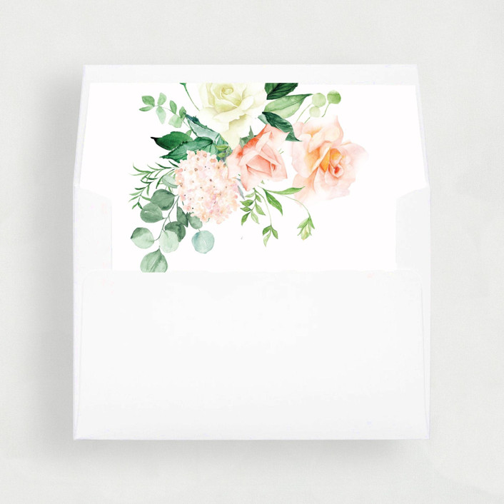 Sweet as a Peach Floral Liner | Set of 25 Envelope Liners