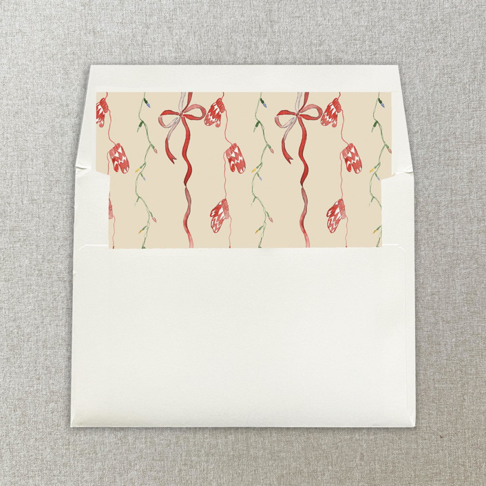 Merry Christmas Stripes Square Envelope Liner | Set of 10