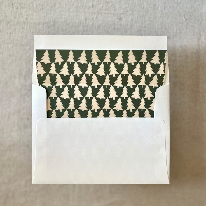 Christmas Cookies Envelope Liner in Green for A7 Envelopes (10 Pack)
