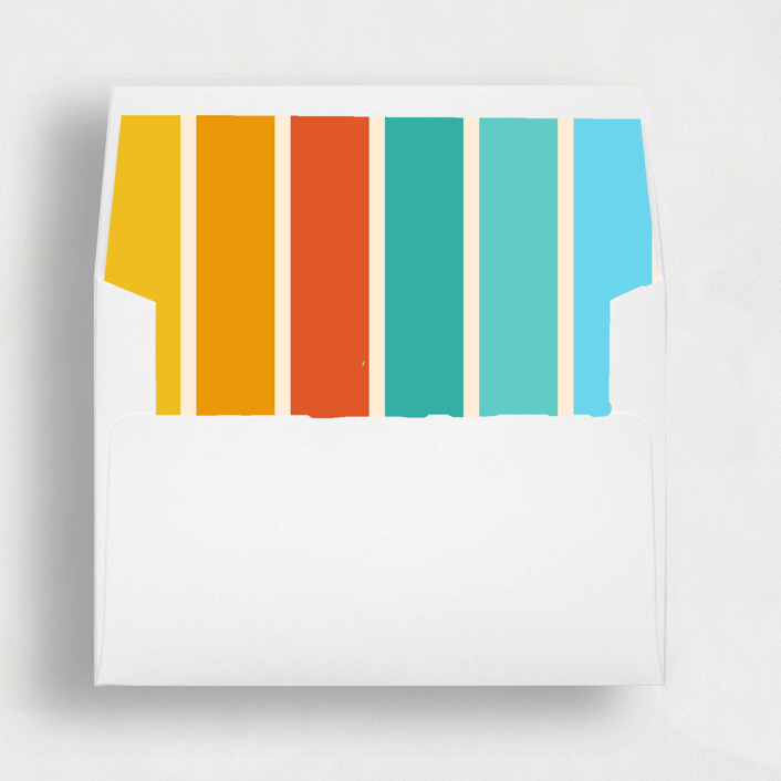 Retro Colorful Stripes Liner | Set of 25 Square Envelope Liners