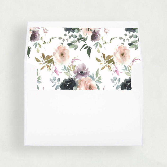 Blush and Purple Floral Liner | Set of 25 Envelope Liners