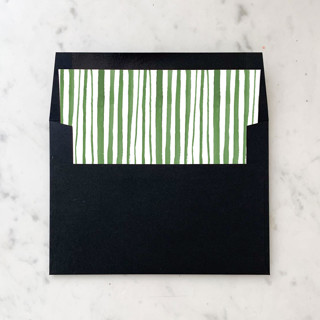 This is a green wedding envelopes by Design by Laney called a7 envelope liners holiday green stripes (set of 10) square in standard