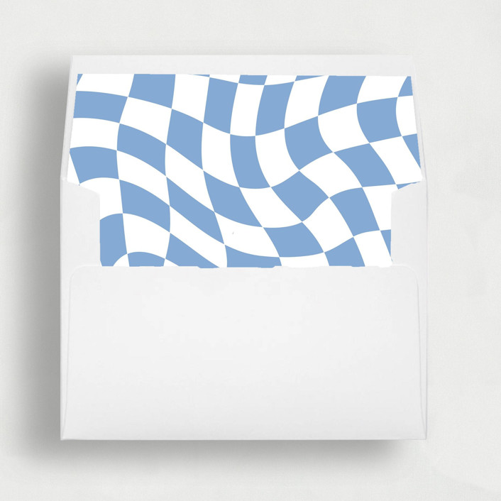 Blue & White Checkered Liner | Set of 25 Square Envelope Liners