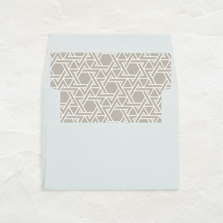 This is a beige wedding envelopes by Clover and Lamb called a7 envelope liners square flap // star of david (set of 25) in standard