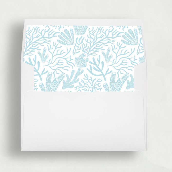 Baby Blue Coral Reef Liner | Set of 25 Square Envelope Liners
