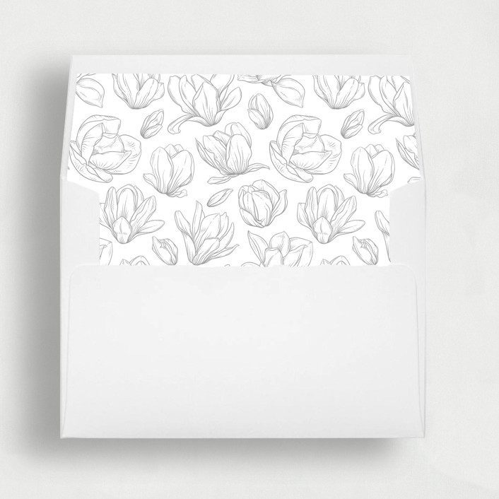 Black and White Tulip Liner | Set of 25 Square Envelope Liners