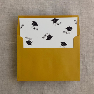 This is a black wedding envelopes by Ivory Invitations called congrats graduation envelope liner for a7 square flap envelope | pack of 10 in standard