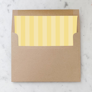 This is a yellow wedding envelopes by Design by Laney called a7 envelope liners yellow stripes square flap (set of 10) in standard