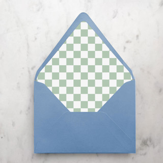 This is a green wedding envelopes by Design by Laney called a7 envelope liners sage green checkerboard (set of 10) in standard