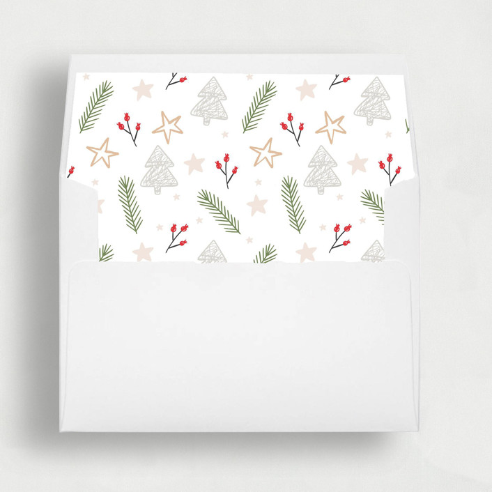 Christmas Feathers | Set of 25 Envelope Liners