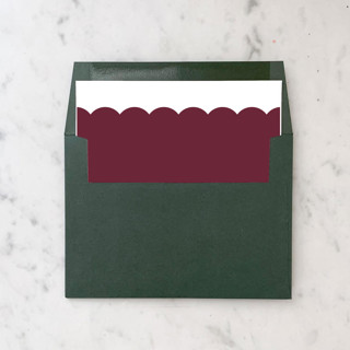 This is a red wedding envelopes by Design by Laney called a7 envelope liners holiday scalloped red (set of 10) square in standard