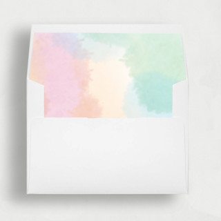 This is a multicolor wedding envelopes by Nikki Turner called cotton candy sky liner | set of 25 square envelope liners in standard