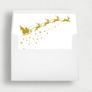 This is a gold wedding envelopes by Nikki Turner called reindeer magic: enchanting christmas envelope liners | set of 25 in standard