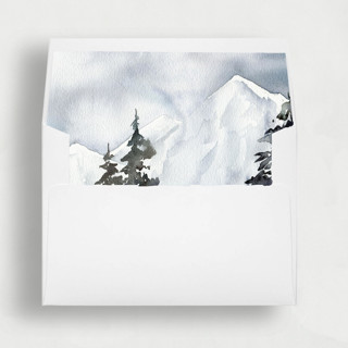 This is a multicolor wedding envelopes by Nikki Turner called winter forest | set of 25 envelope liners in standard