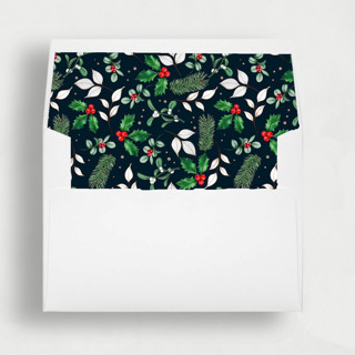 This is a multicolor wedding envelopes by Nikki Turner called holly berry bliss | set of 25 christmas envelope liners in standard