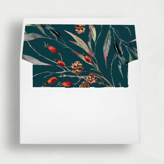 This is a green wedding envelopes by Nikki Turner called winter pine | set of 25 envelope liners in standard