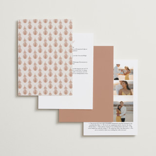 This is a champagne rose foil stamped wedding invitations with foil pressed by Oma N. Ramkhelawan called regal mehndi printing on signature in standard