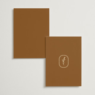 This is a bark menu cards with standard by Jen Ramsey called classic and floral printing on signature in 5x7