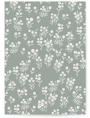 This is a sage menu cards with standard by Sara Hicks Malone called signature monogram printing on signature in 5x7