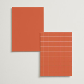 This is a persimmon menu cards with standard by Adelyn T. called fiesta printing on signature in standard