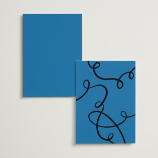 This is a cobalt menu cards with standard by mo kelley called swirl frame printing on signature in standard