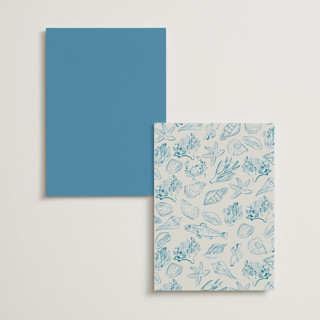 This is a ocean menu cards with standard by Pati Cascino called puglia printing on signature in 5x7