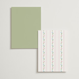 This is a garden menu cards with standard by Creo Study called folk garden printing on signature in standard