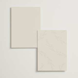 This is a almond menu cards with standard by Brianne Larsen called branched printing on signature in standard