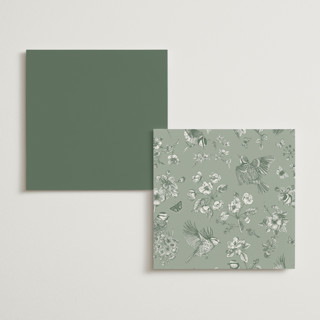 This is a sage menu cards with standard by Jennifer Postorino called empire printing on signature in 5x5