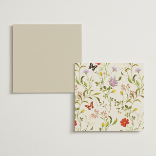 This is a poppy menu cards with standard by Sarah Knight called wild meadow printing on signature in 5x5