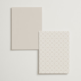 This is a cream menu cards with standard by Kristen Smith called lace trim printing on signature in standard