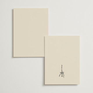 This is a champagne menu cards with standard by Draft and Wed called scalloped candlesticks printing on signature in standard