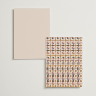 This is a autumn menu cards with standard by Jessica Yeo called prairie patchwork quilt printing on signature in standard