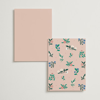 This is a petal menu cards with standard by Elly called le jardin printing on signature in standard