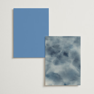 This is a blueberry menu cards with standard by Creo Study called nilgiri printing on signature in 5x7