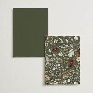 This is a vert menu cards with standard by Erin Deegan called fleur sauvage printing on signature in standard