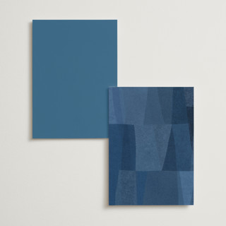 This is a seaside menu cards with standard by Carrie Moradi called denim patchwork printing on signature in standard