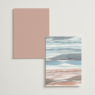 This is a beachy menu cards with standard by Pixel and Hank called waves printing on signature in standard