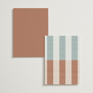 This is a almond menu cards with standard by Blustery August called trois printing on signature in standard