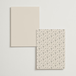 This is a creme menu cards with standard by Carly Reed Walker called tendu printing on signature in 5x7