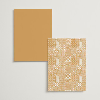 This is a amber menu cards with standard by Selima Akhter called tribal rythm printing on signature in standard