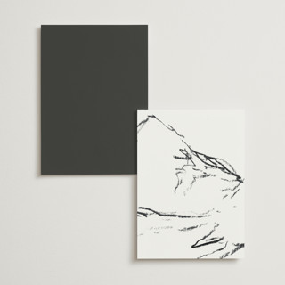 This is a snow menu cards with standard by Mere Paper called sketched mountains printing on signature in standard