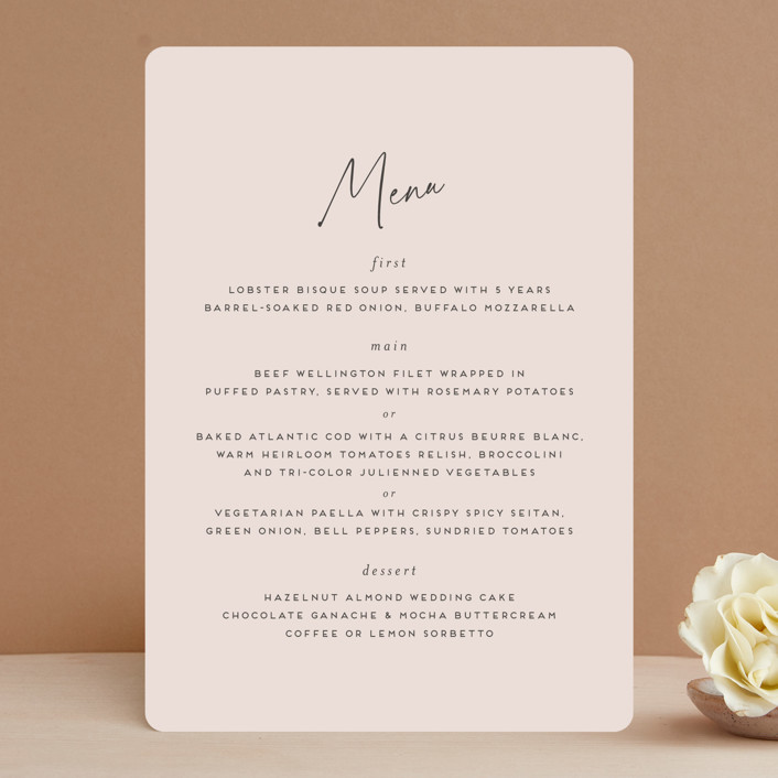 hazelnut Menu Cards by Minted