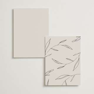 This is a taupe menu cards with standard by Kelly Schmidt called waldorf printing on signature in standard