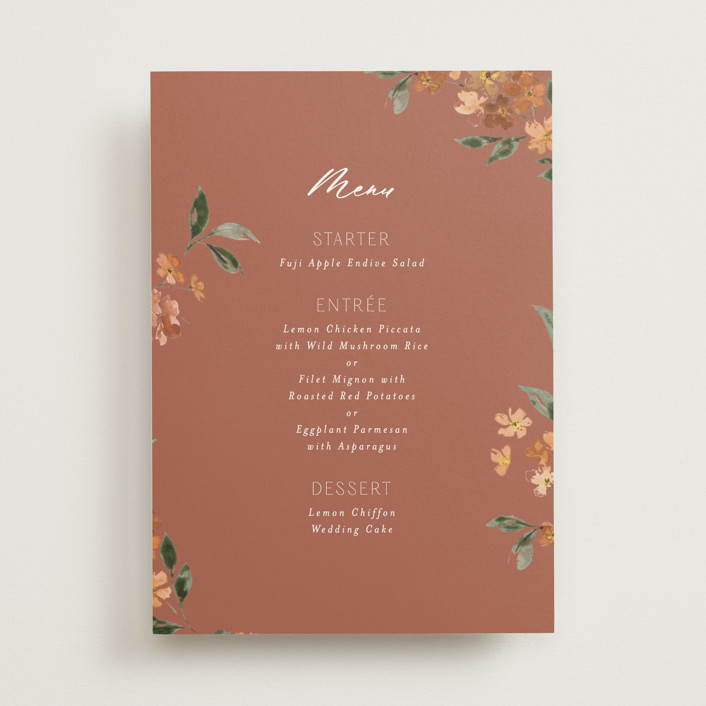 Sweeping Vine Menus by Itsy Belle Studio Minted