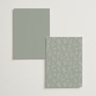 This is a sage menu cards with standard by Erica Krystek called soft arch printing on signature in standard