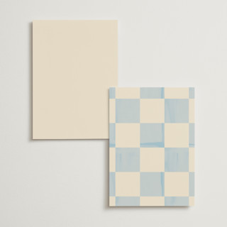 This is a ivory menu cards with standard by Baumbirdy called checker wash printing on signature in standard